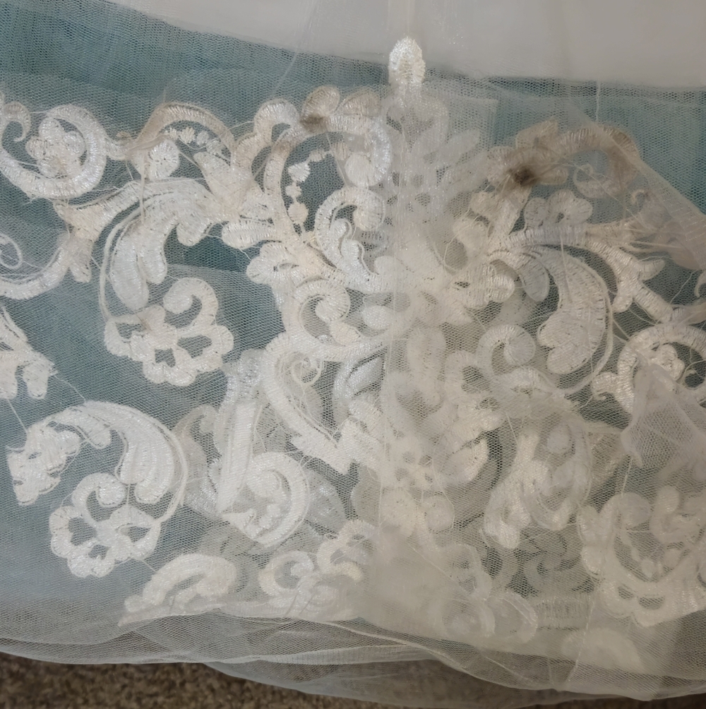 Unbranded White Beaded Tulle First Communion/JR Bridemaid/Formal Dress w/Train - Picture 12 of 12